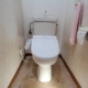 排水フランジ交換後のトイレ設置完了状態|漏水確認済み