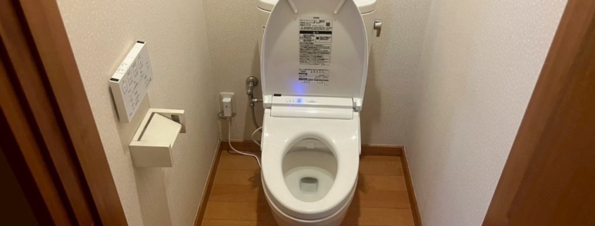 東京都台東区寺院トイレのウォシュレット交換後のトイレ設備